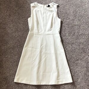 Sleeveless Cream A-Line Dress